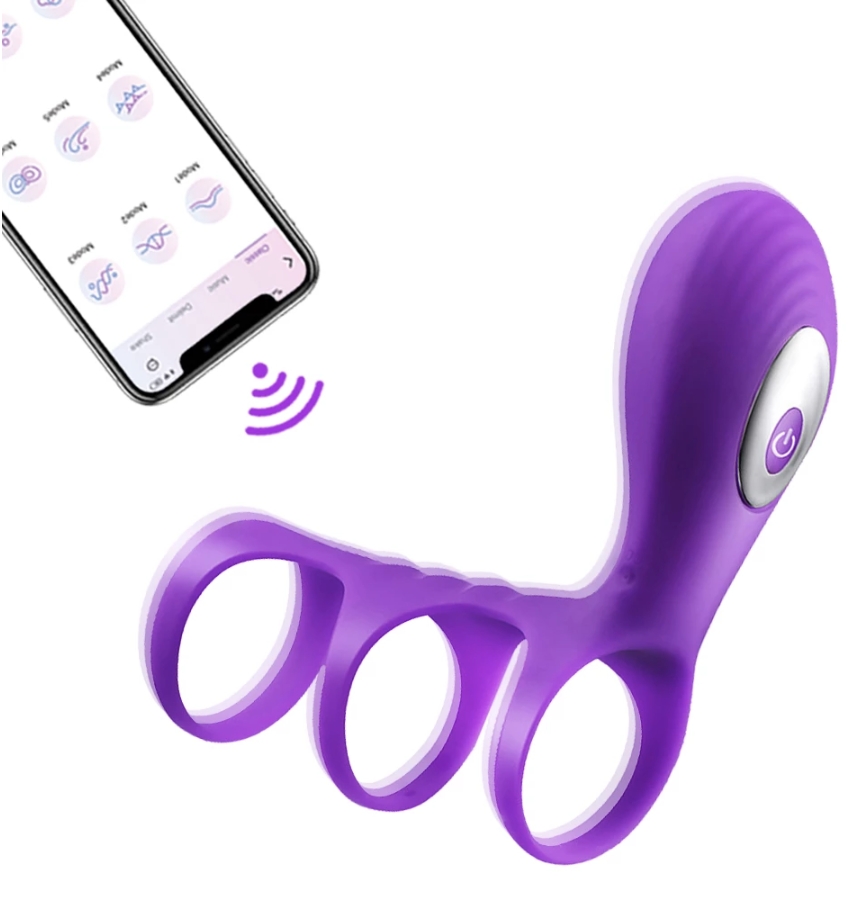 10 Modlu Akıllı Telefon Uyumlu ve Kumandalı Su Geçirmez Lüks Penis Halkası