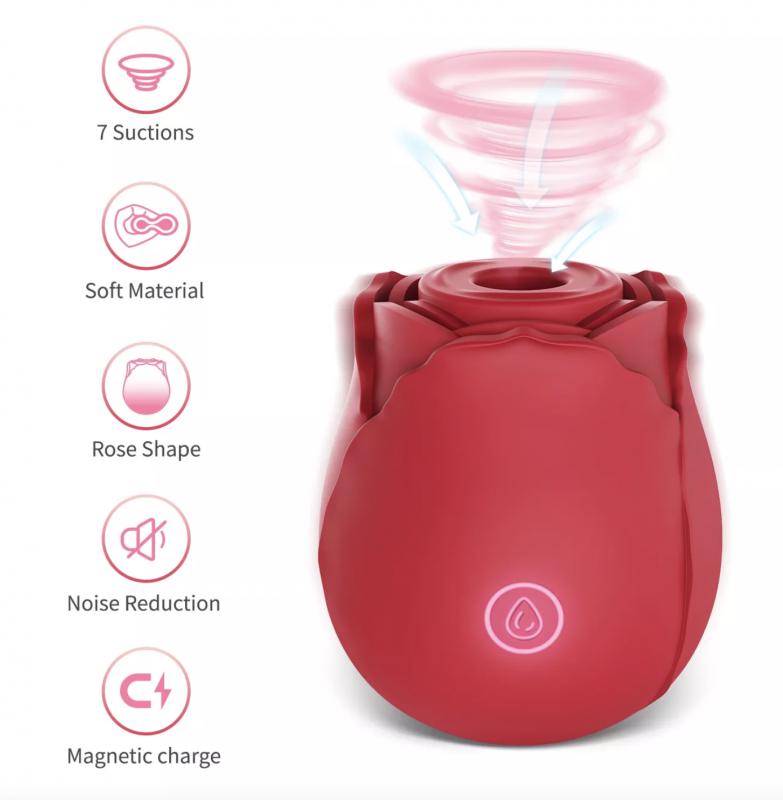 Carmine Emme Modlu Pürüzsüz Silikon Su Geçirmez Lüks Gül Vibratör