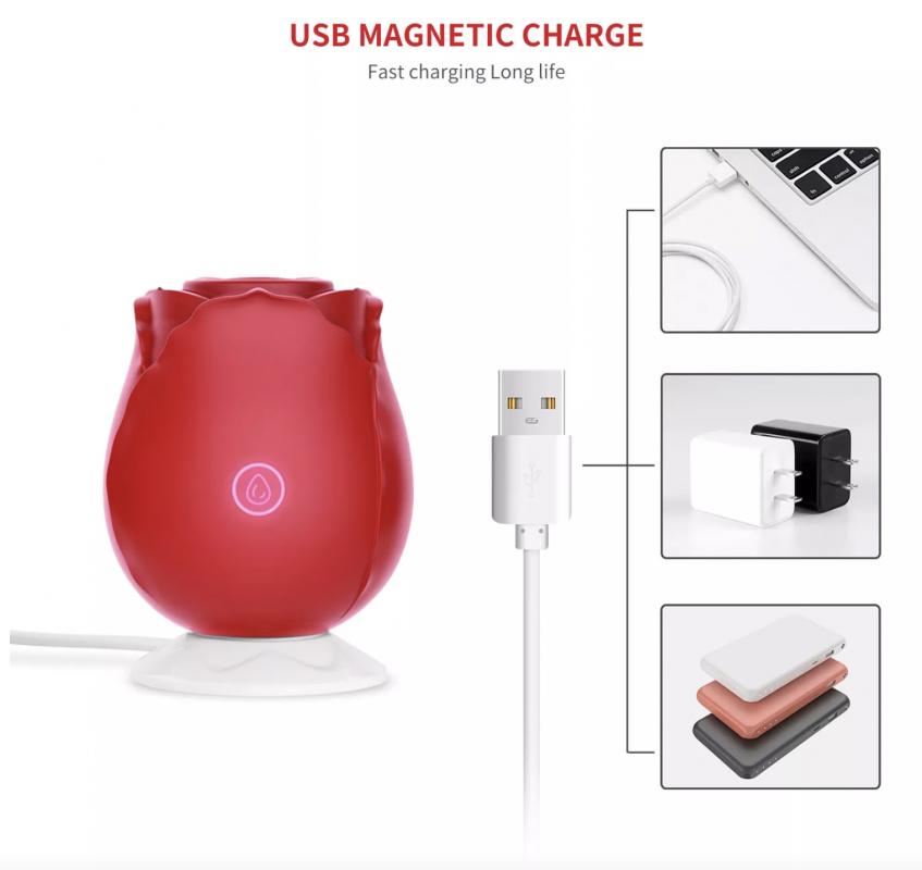 Carmine Emme Modlu Pürüzsüz Silikon Su Geçirmez Lüks Gül Vibratör