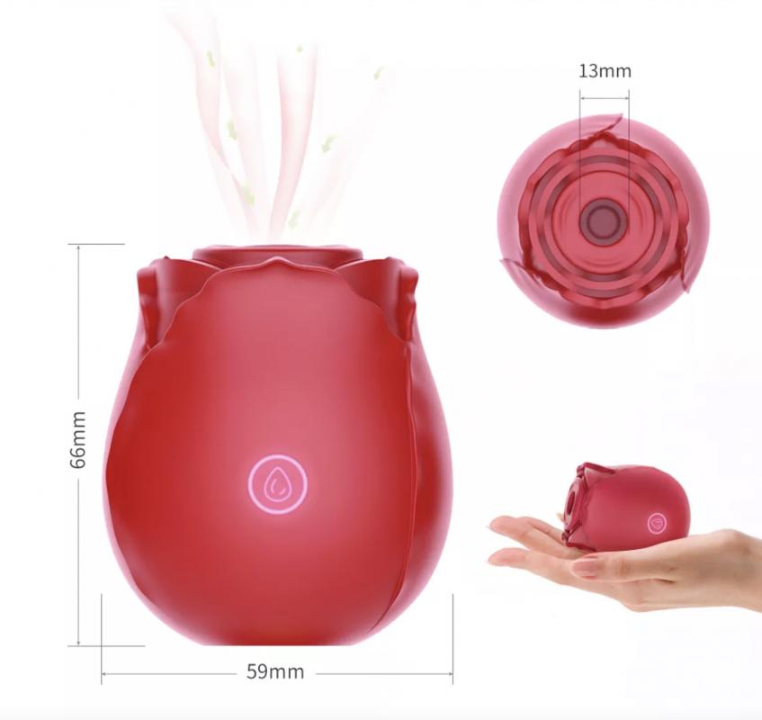 Carmine Emme Modlu Pürüzsüz Silikon Su Geçirmez Lüks Gül Vibratör