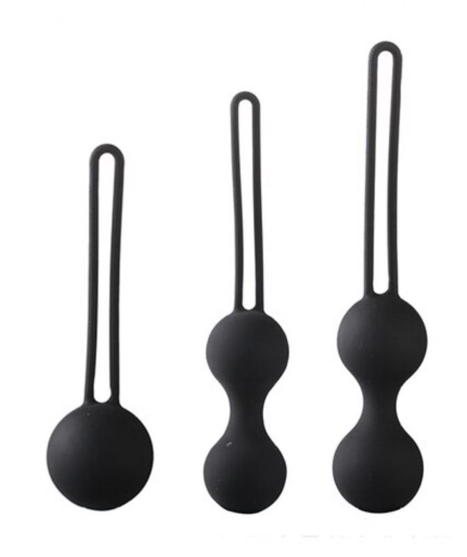 Carmine 3 Farklı Ağırlıkta Vajinal Anal Kegel Toplar ve Mini Vibratör