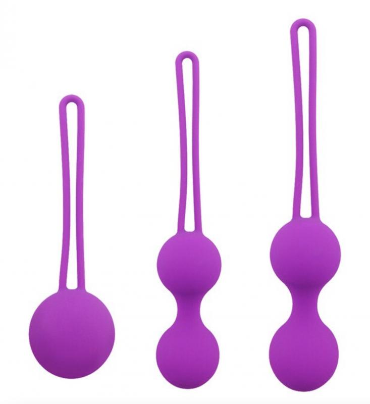 Carmine 3 Farklı Ağırlıkta Vajinal Anal Kegel Toplar ve Mini Vibratör