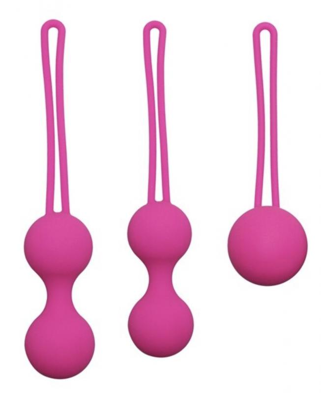 Carmine 3 Farklı Ağırlıkta Vajinal Anal Kegel Toplar ve Mini Vibratör