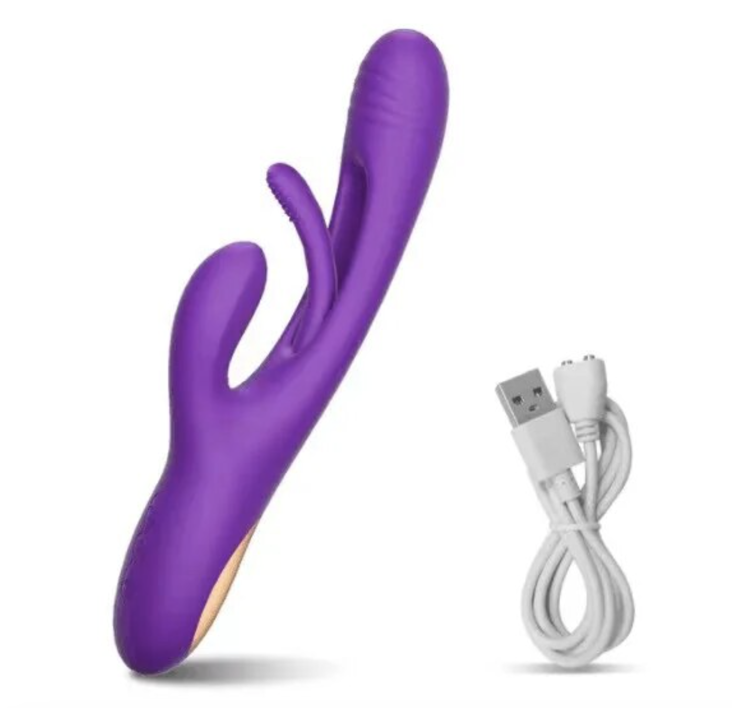 Carmine Çift Başlı G-Bölgesi ve Klitoral Titreşimli Su Geçirmez Vibratör