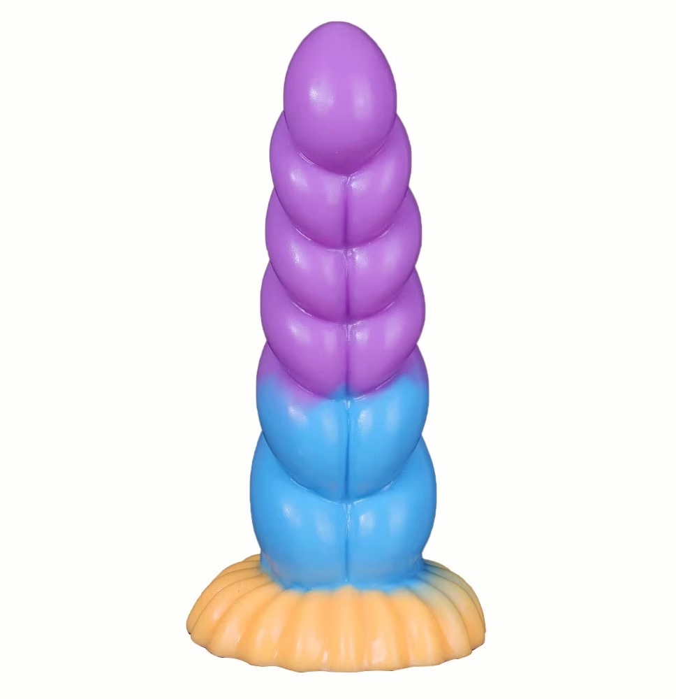 Carmine Vantuzlu Büyük Boy Silikon Su Geçirmez Boğumlu Canavar Dildo
