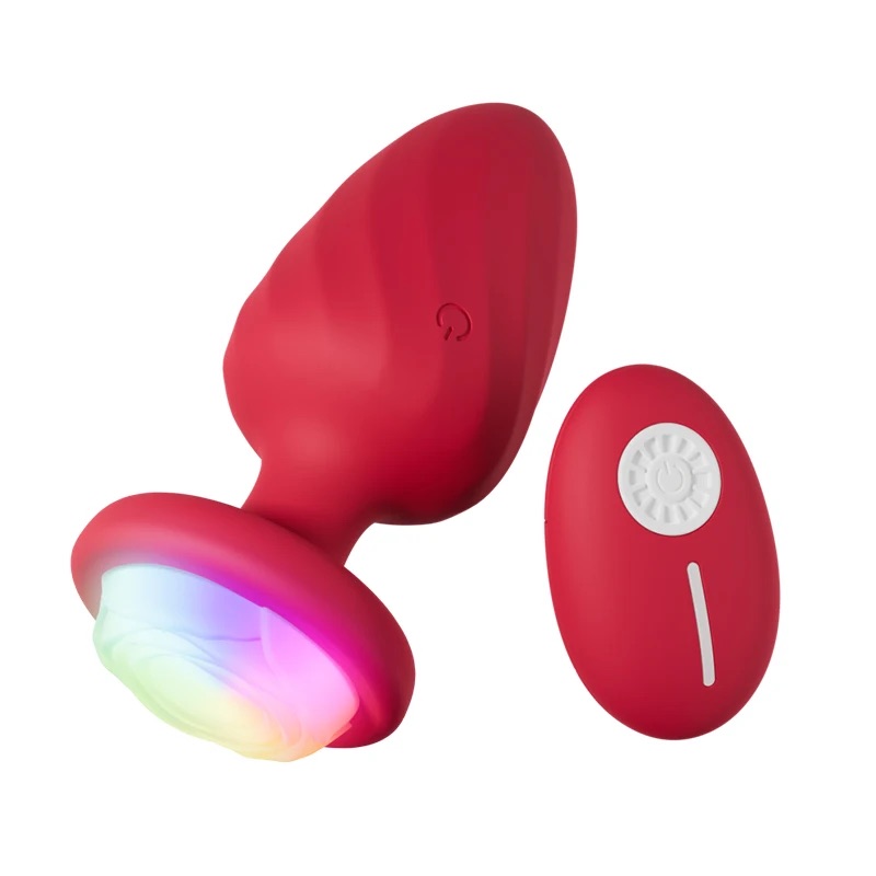 Carmine Wireless Kumandalı Led Işıklı Titreşimli Anal Plug Vibratör
