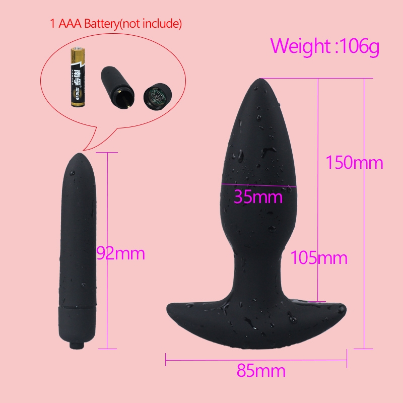Su Geçirmez Titreşimli Anal Plug Vibratör