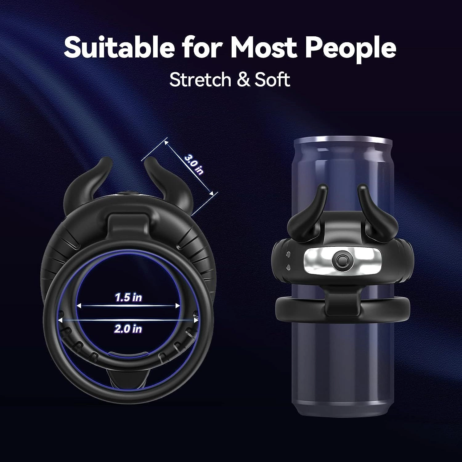 Carmine Klitoris Uyarıcılı Titreşimli Şarjlı Penis Halkası