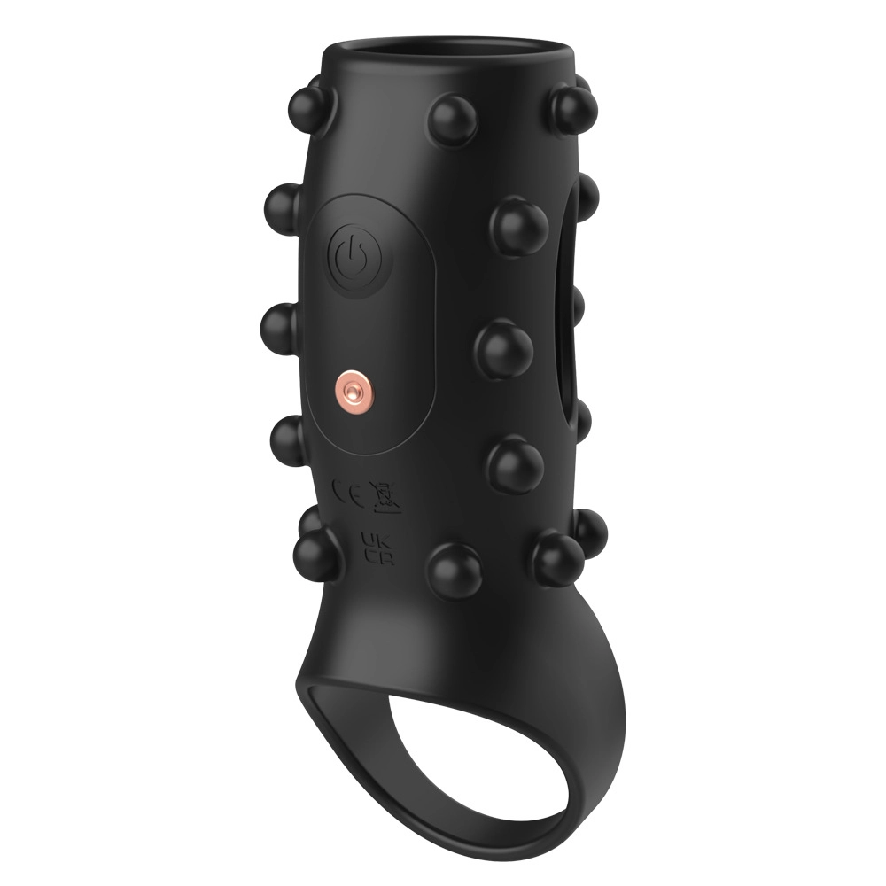 Carmine G Noktası Uyarıcılı Tırtıklı Titreşimli Modlu Penis Kılıfı