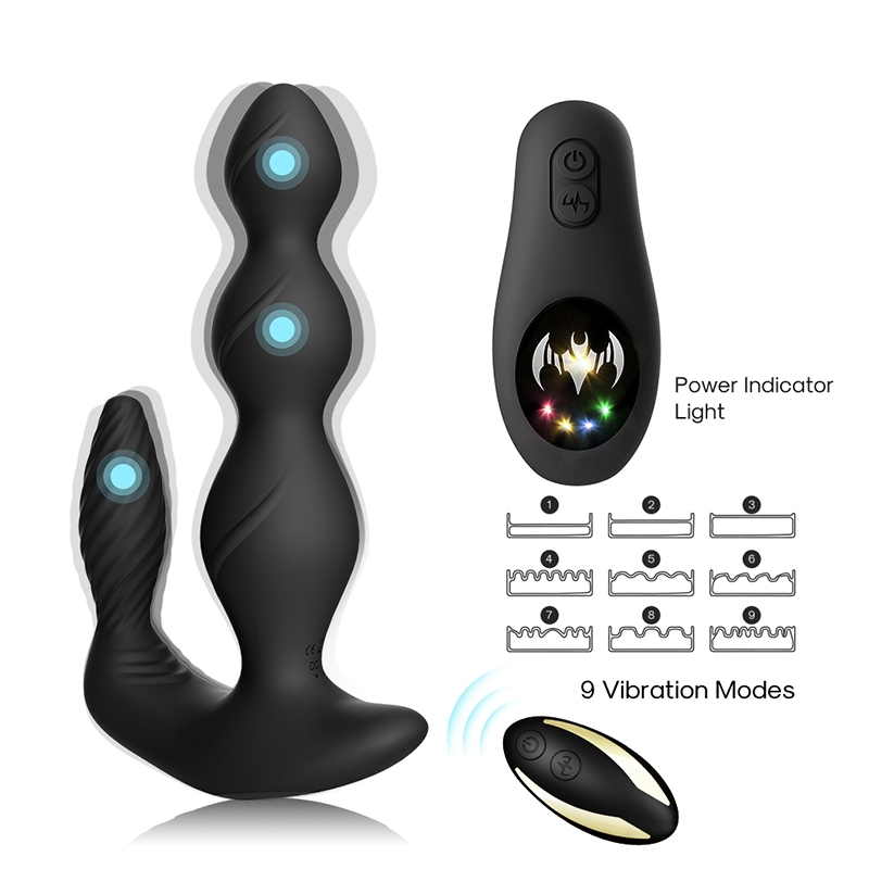 MaxfunWireless Kumandalı Su Geçirmez Titreşimli Lüks Anal Vibratör