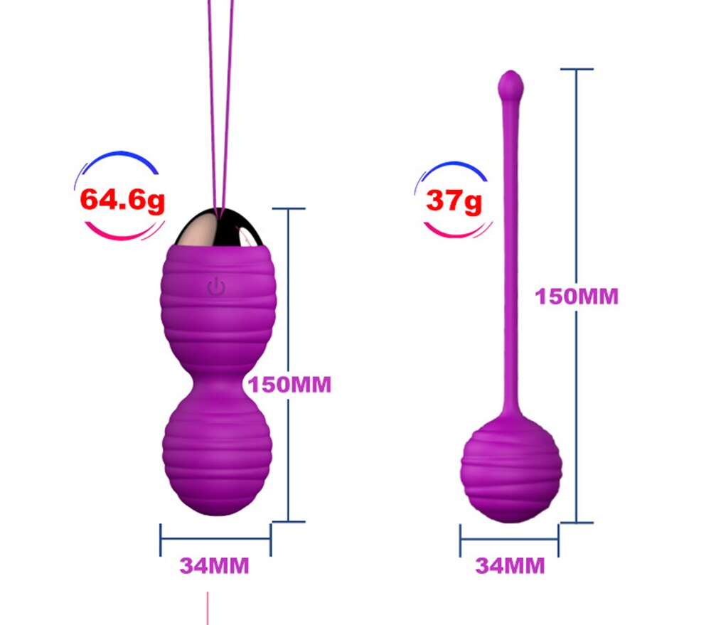 Carmine 4 Farklı Boyutta ve Ağırlıkta Wireless Kumandalı Kegel Egzersizi Topları