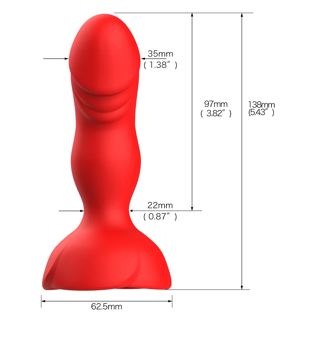 Carmine Wireless Kumandalı Gül Model Titreşimli Anal Plug Vibratör
