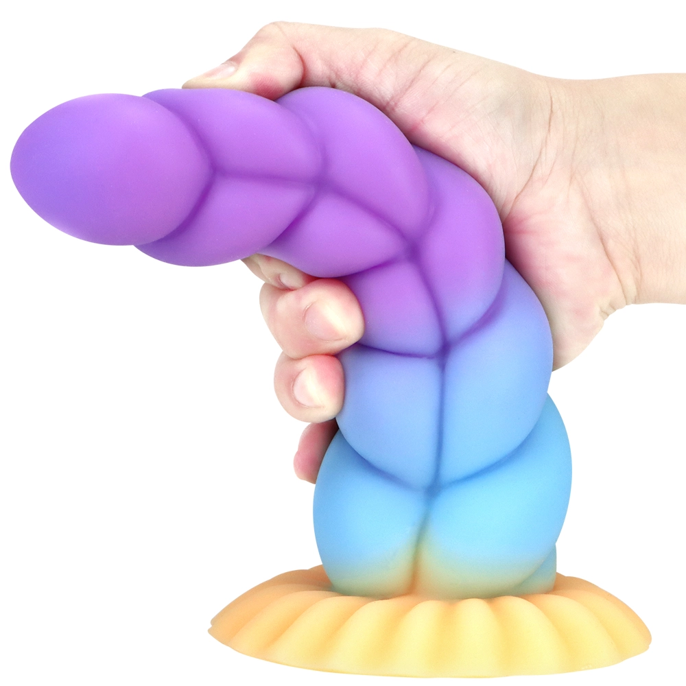 Carmine Vantuzlu Büyük Boy Silikon Su Geçirmez Boğumlu Canavar Dildo