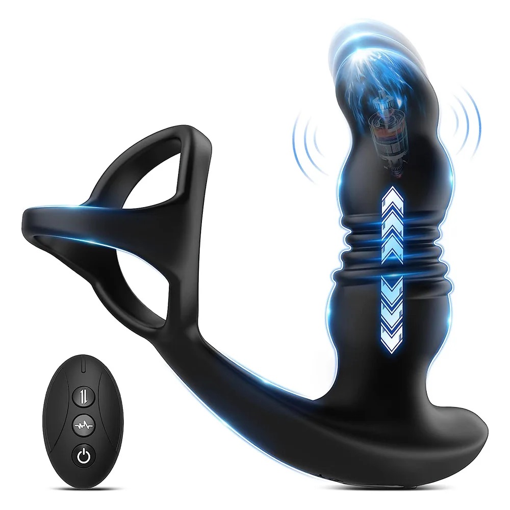 Carmine Wireless Kumandalı Git Gel Yapabilen Titreşimli Penis Halkası Anal Vibratör
