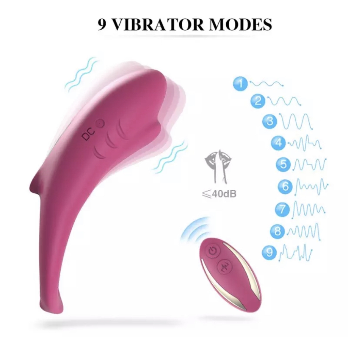 Shark 9 Modlu Wireless Kumandalı Su Geçirmez Lüks Penis Halkası