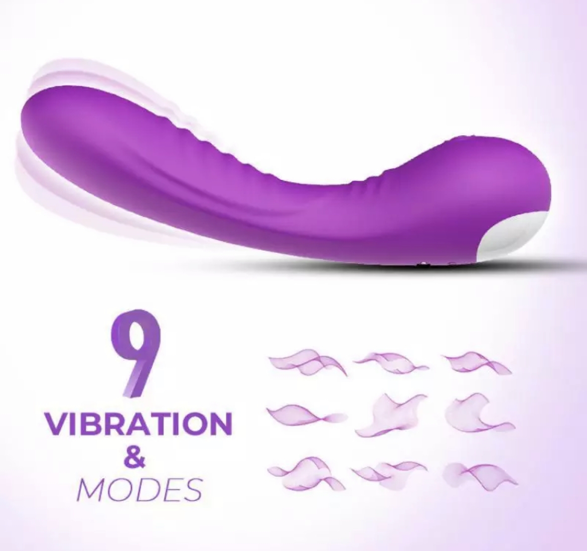 9 Modlu Şarjlı Su Geçirmez Titreşimli Vibratör