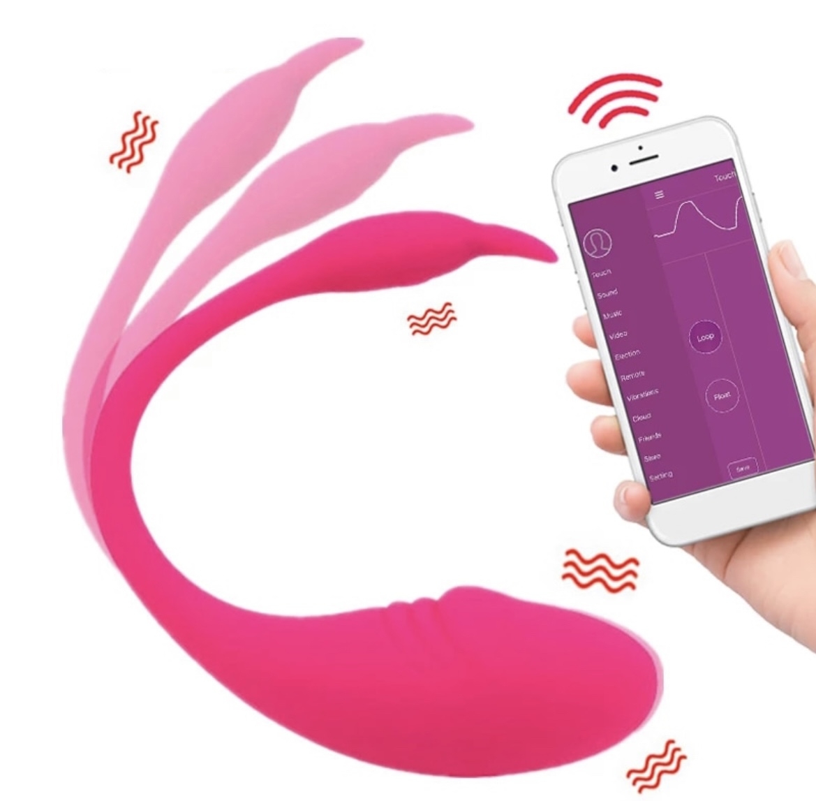 Carmine Uzak Mesafe Akıllı Telefon Kontrollü Su Geçirmez Şarjlı Vibratör