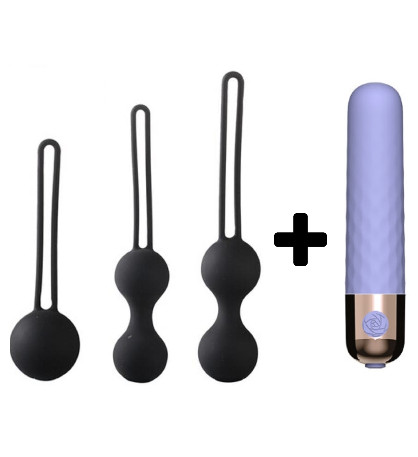 Carmine 3 Farklı Ağırlıkta Vajinal Anal Kegel Toplar ve 10 Modlu Mini Vibratör