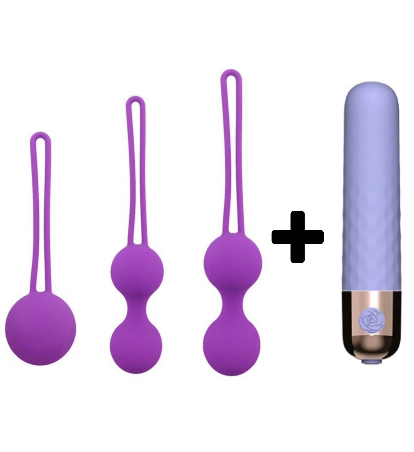 Carmine 3 Farklı Ağırlıkta Vajinal Anal Kegel Toplar ve 10 Modlu Mini Vibratör