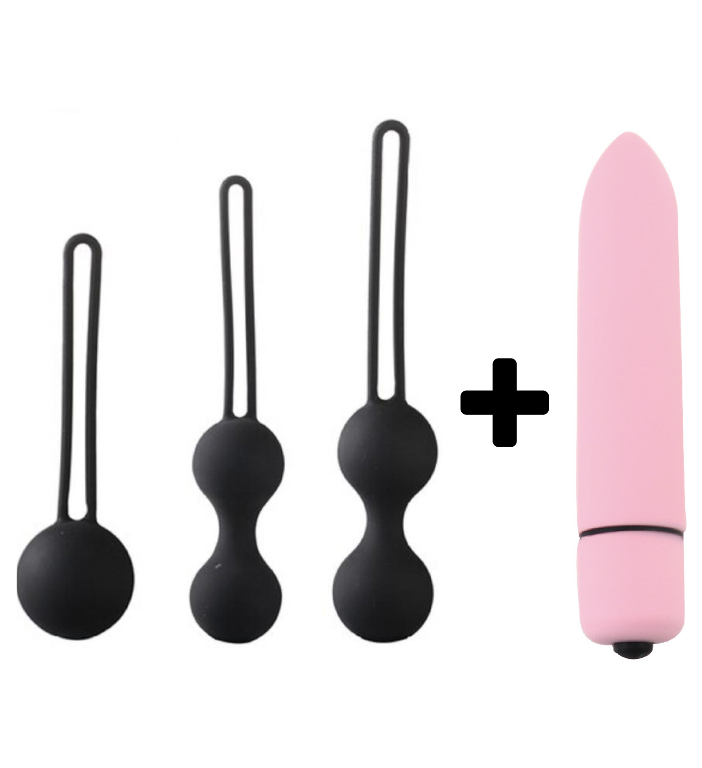 Carmine 3 Farklı Ağırlıkta Vajinal Anal Kegel Toplar ve Mini Vibratör
