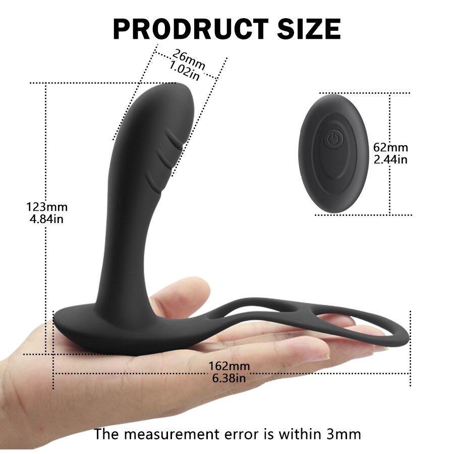 Carmine Wireless Kumandalı Su Geçirmez Titreşimli Penis Halkası Anal Vibratör