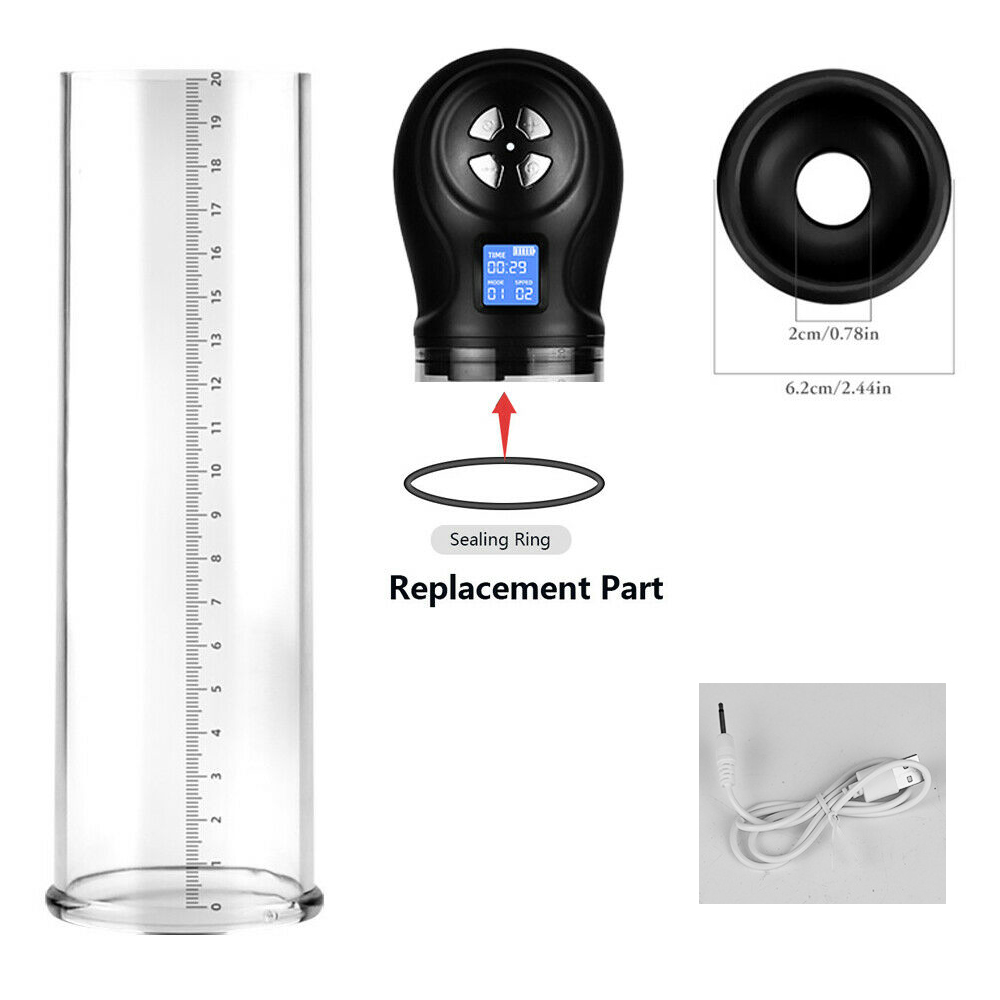 Carmine LCD Ekranlı Şarj Edilebilir Güçlü Otomatik Penis Pompası