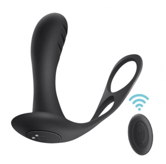 Carmine Wireless Kumandalı Su Geçirmez Titreşimli Penis Halkası Anal Vibratör