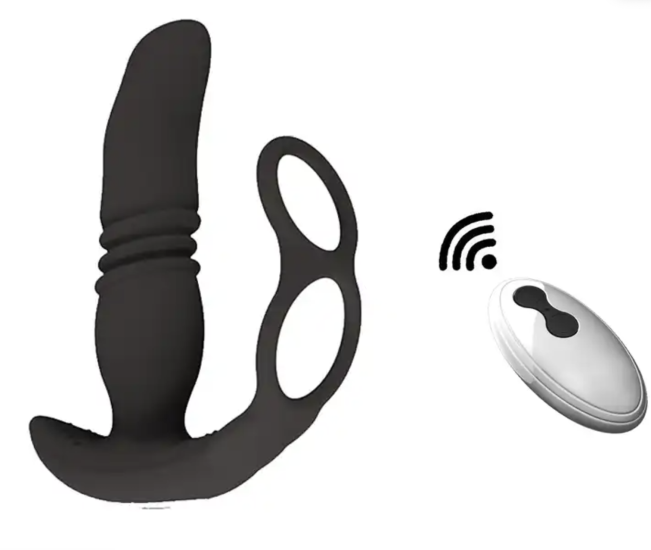 Carmine Wireless Kumandalı Titreşimli Penis Halkası Anal Vibratör