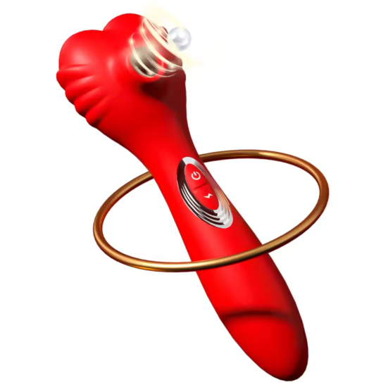 Carmine Emiş Yapabilen Titreşimli Şarjlı Kalp Model Vibratör