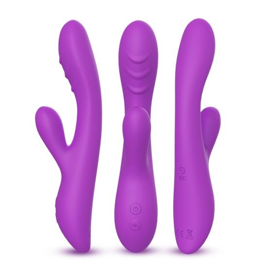 Spark Çift Başlı G-Bölgesi ve Klitoral Titreşimli Su Geçirmez Lüks Vibratör