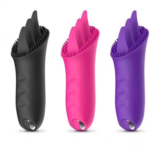 Kadınlara için Göğüs Klitoris Titreşimli Dil Simülatörlü Şarjlı Su Geçirmez Vibratör